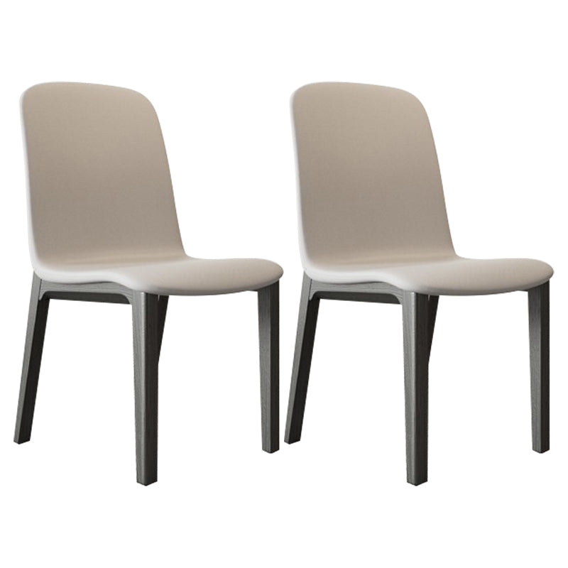 Contemporary Style Side Chair Wood Solid Back Dining Room Chair for Dining Room