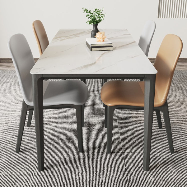 Contemporary Style Side Chair Wood Solid Back Dining Room Chair for Dining Room