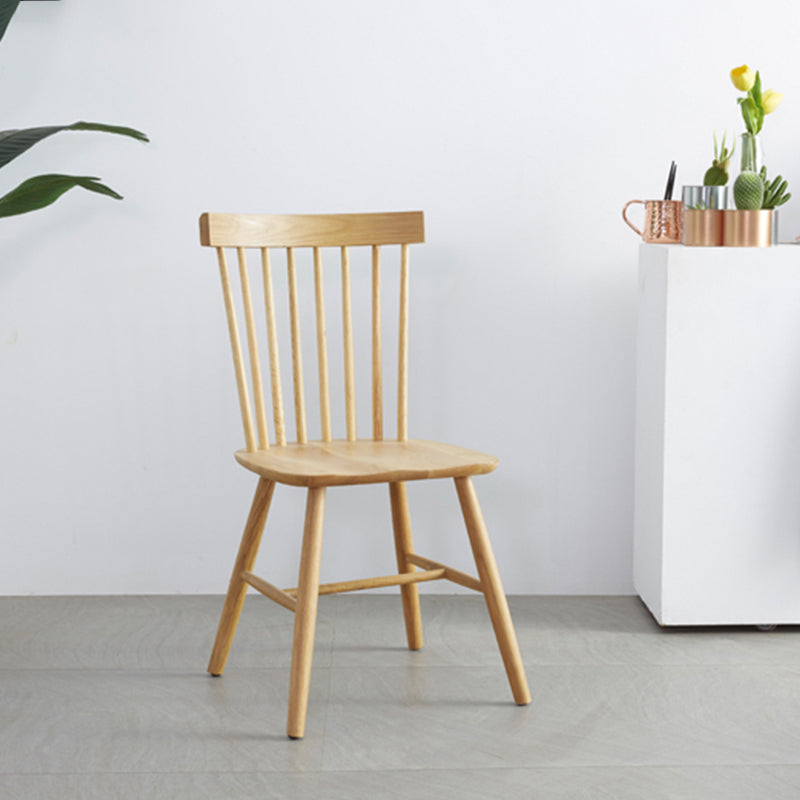 Contemporary Style Side Chair Wood Slat Back Dining Room Chair for Dining Room