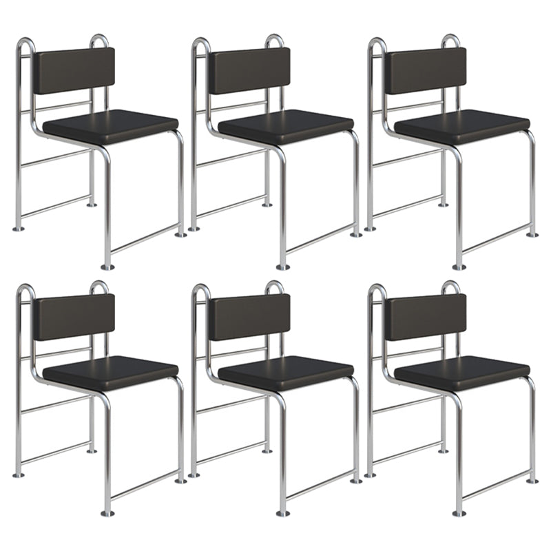 Contemporary Side Chair Metal Open Back Dining Room Chair for Indoor