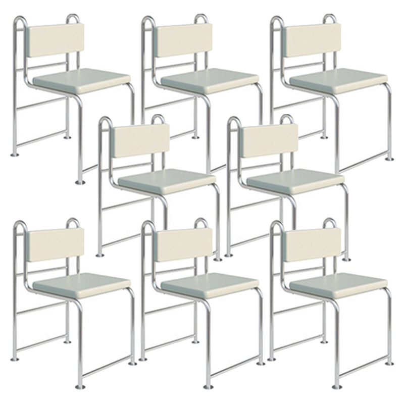 Contemporary Side Chair Metal Open Back Dining Room Chair for Indoor