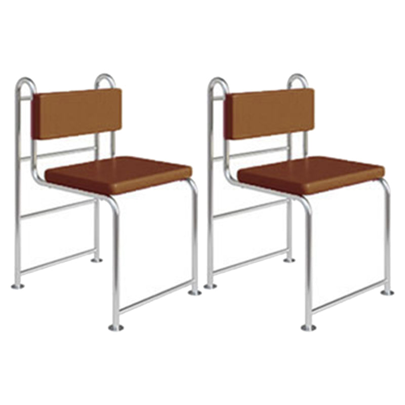 Contemporary Side Chair Metal Open Back Dining Room Chair for Indoor