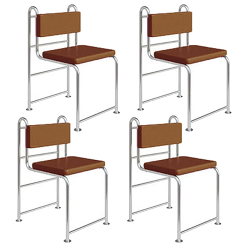 Contemporary Side Chair Metal Open Back Dining Room Chair for Indoor