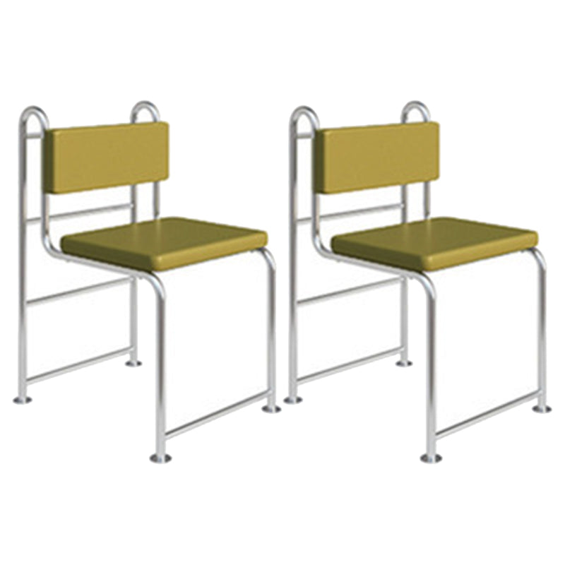 Contemporary Side Chair Metal Open Back Dining Room Chair for Indoor
