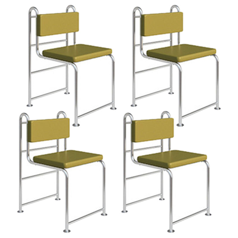 Contemporary Side Chair Metal Open Back Dining Room Chair for Indoor