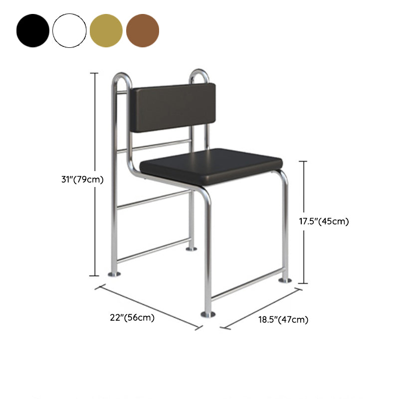 Contemporary Side Chair Metal Open Back Dining Room Chair for Indoor
