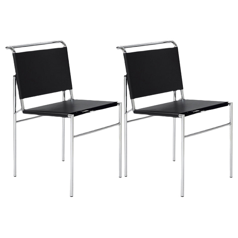 Contemporary Style Side Chair Metal Open Back Dining Room Chair for Indoor