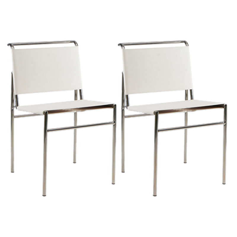 Contemporary Style Side Chair Metal Open Back Dining Room Chair for Indoor