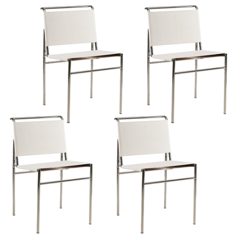 Contemporary Style Side Chair Metal Open Back Dining Room Chair for Indoor
