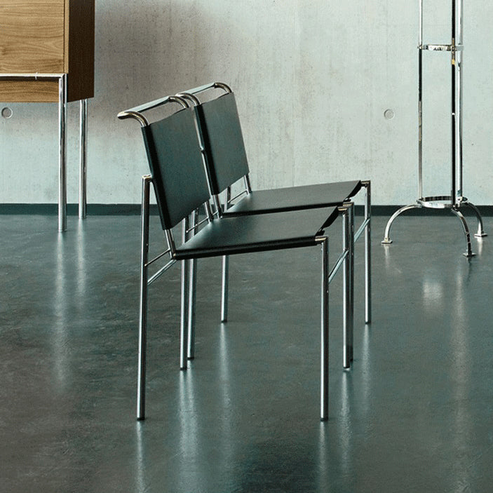Contemporary Style Side Chair Metal Open Back Dining Room Chair for Indoor