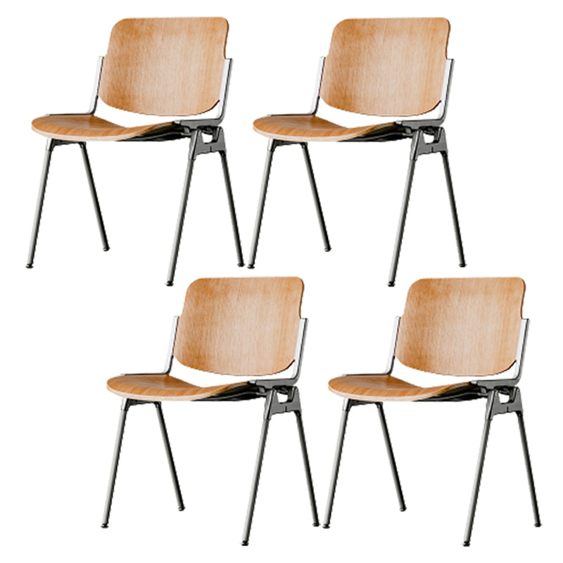 Modern Side Chair Metal Open Back Dining Room Chair for Home