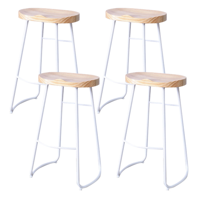 Contemporary Metal Legs Bar Stools Living Room Counter Chair