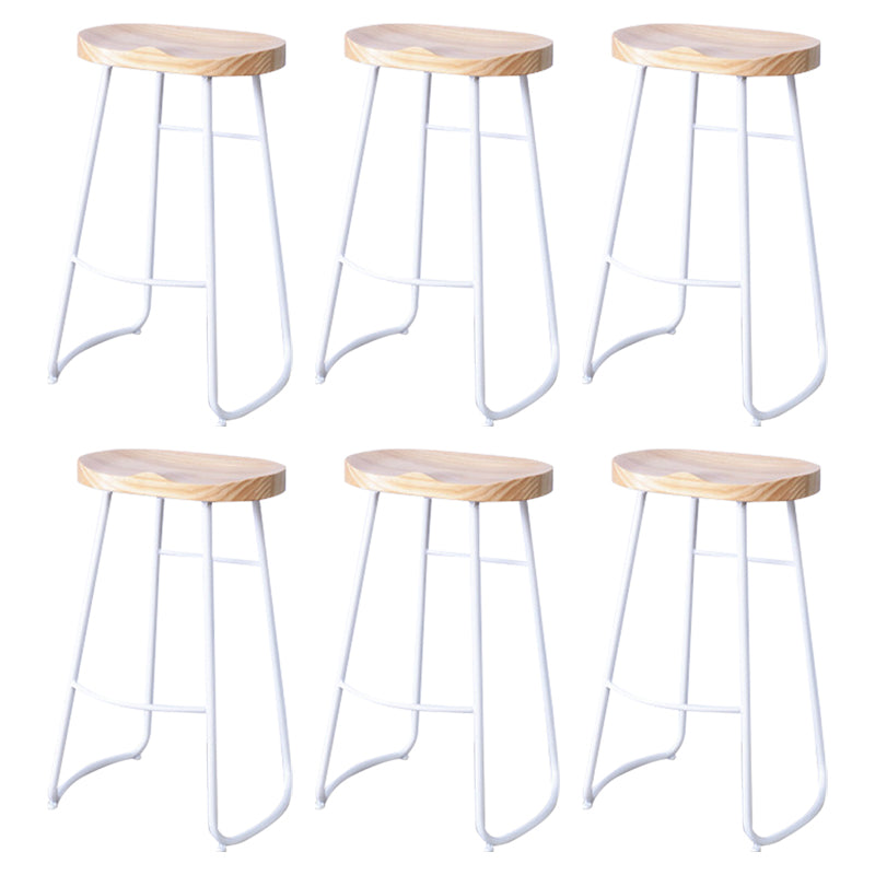 Contemporary Metal Legs Bar Stools Living Room Counter Chair