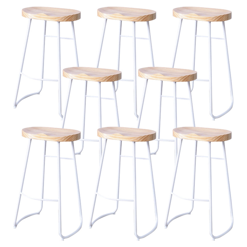 Contemporary Metal Legs Bar Stools Living Room Counter Chair