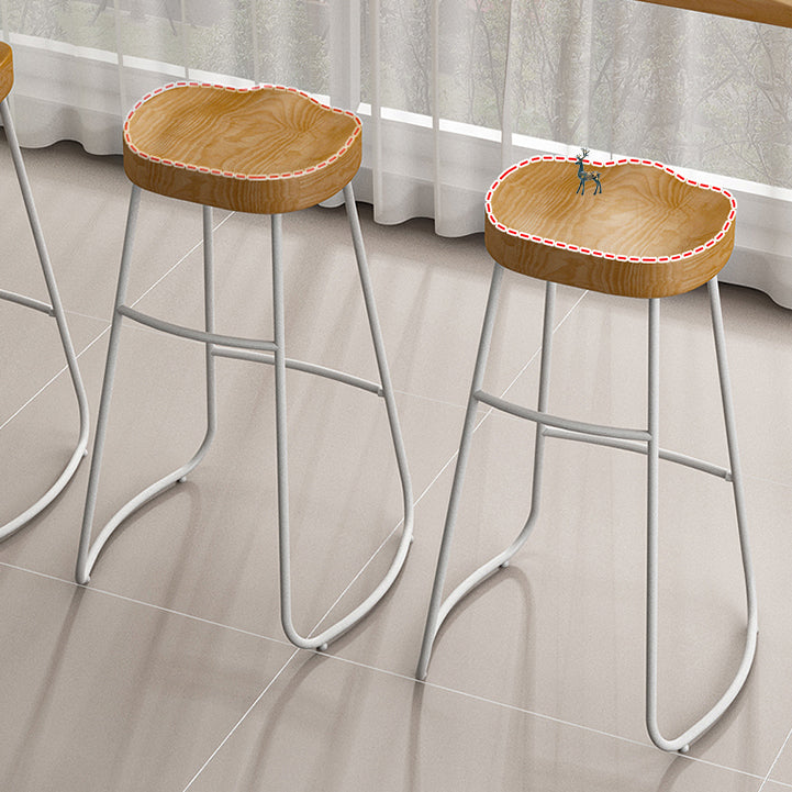 Contemporary Metal Legs Bar Stools Living Room Counter Chair