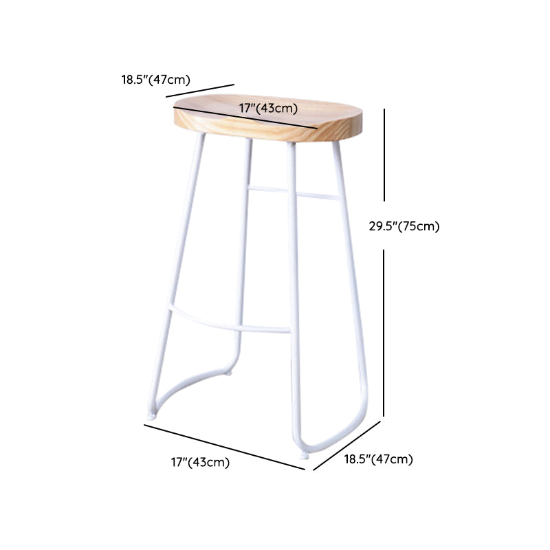 Contemporary Metal Legs Bar Stools Living Room Counter Chair