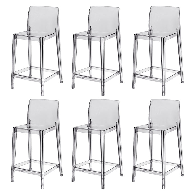 Contemporary Acrylic Counter Chair Low Back Indoor Bar Stools
