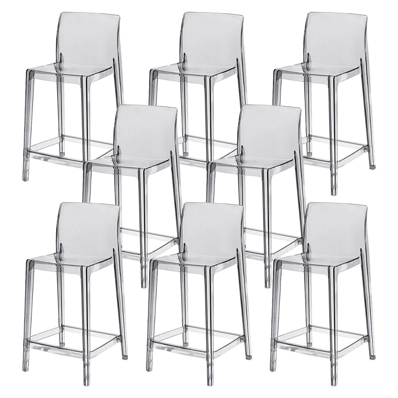 Contemporary Acrylic Counter Chair Low Back Indoor Bar Stools