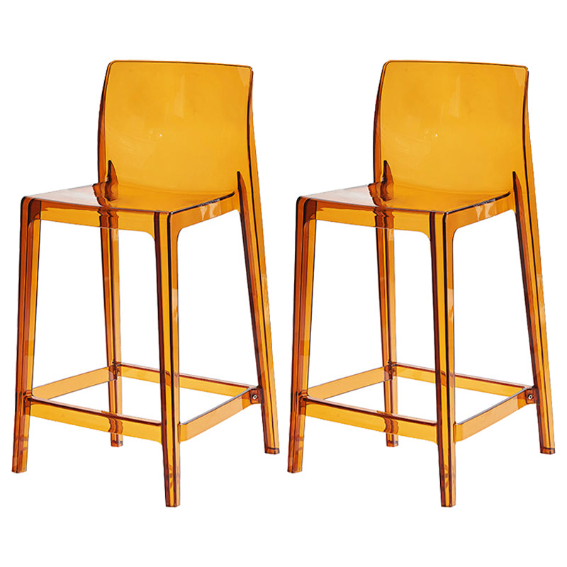 Contemporary Acrylic Counter Chair Low Back Indoor Bar Stools