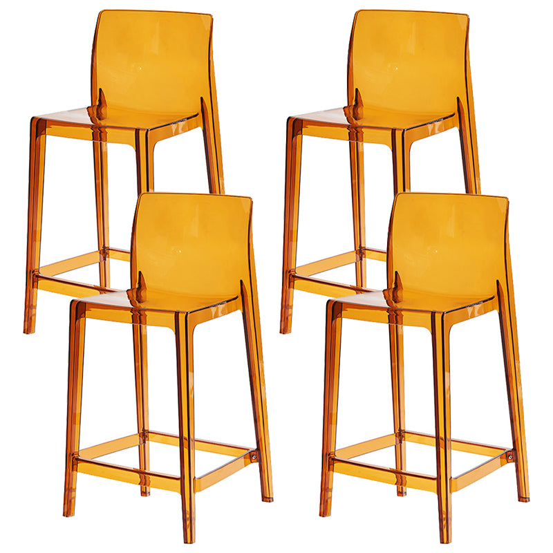 Contemporary Acrylic Counter Chair Low Back Indoor Bar Stools