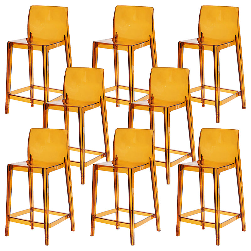 Contemporary Acrylic Counter Chair Low Back Indoor Bar Stools