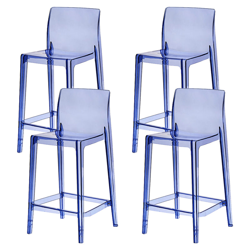 Contemporary Acrylic Counter Chair Low Back Indoor Bar Stools