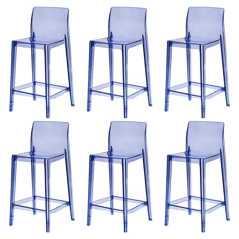 Contemporary Acrylic Counter Chair Low Back Indoor Bar Stools
