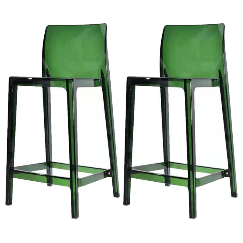 Contemporary Acrylic Counter Chair Low Back Indoor Bar Stools