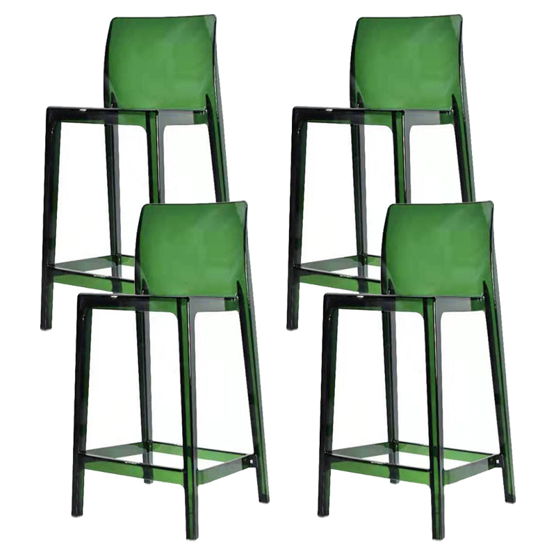 Contemporary Acrylic Counter Chair Low Back Indoor Bar Stools