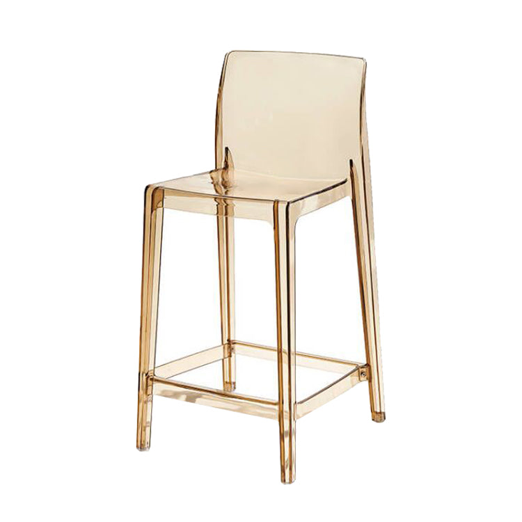 Contemporary Acrylic Counter Chair Low Back Indoor Bar Stools