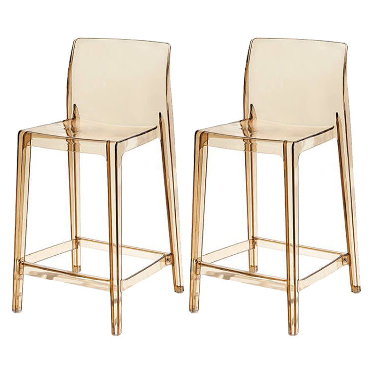 Contemporary Acrylic Counter Chair Low Back Indoor Bar Stools