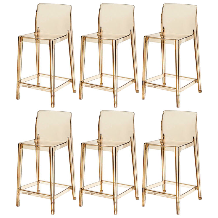 Contemporary Acrylic Counter Chair Low Back Indoor Bar Stools