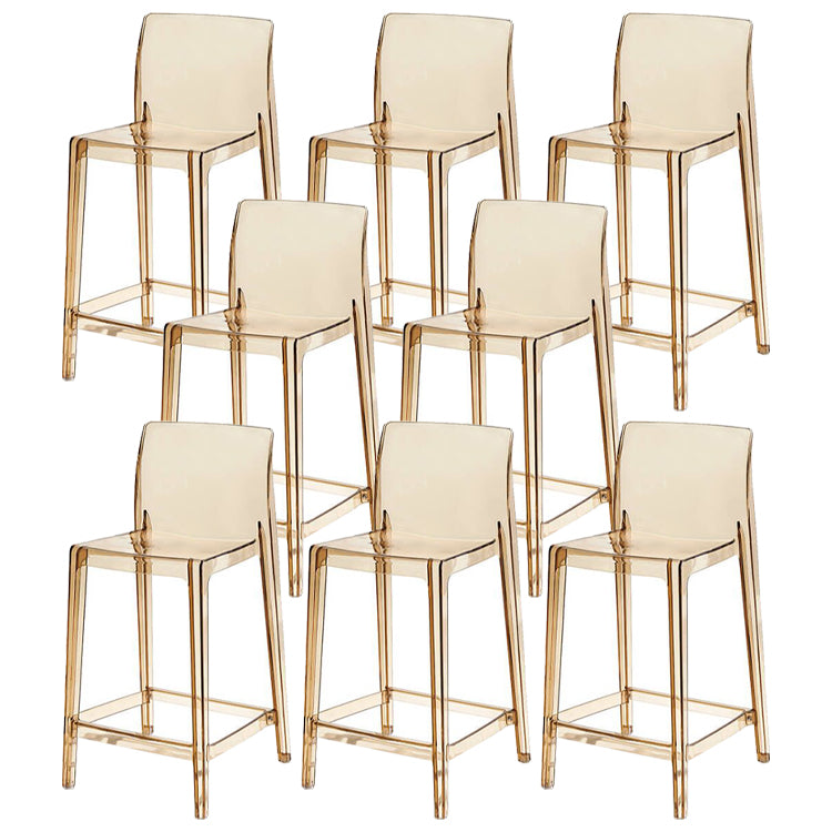 Contemporary Acrylic Counter Chair Low Back Indoor Bar Stools