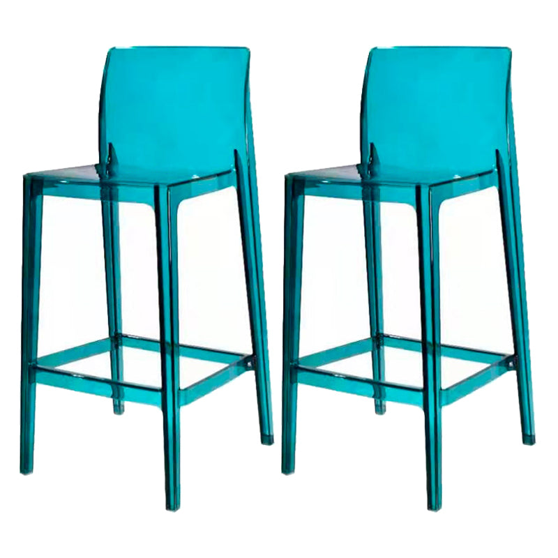 Contemporary Acrylic Counter Chair Low Back Indoor Bar Stools