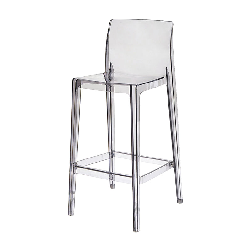 Contemporary Acrylic Counter Chair Low Back Indoor Bar Stools