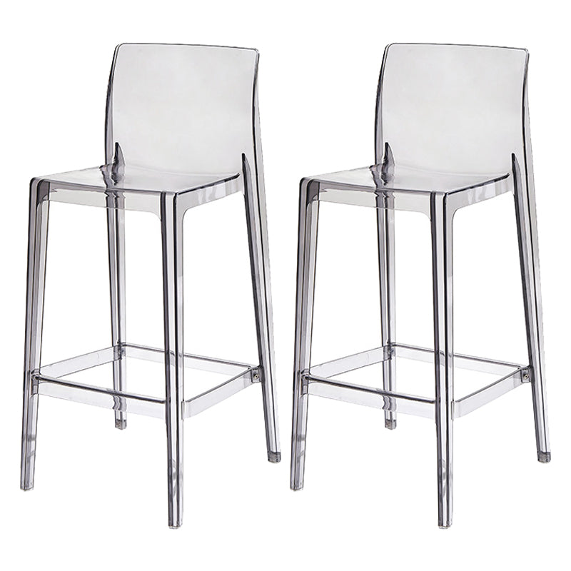 Contemporary Acrylic Counter Chair Low Back Indoor Bar Stools