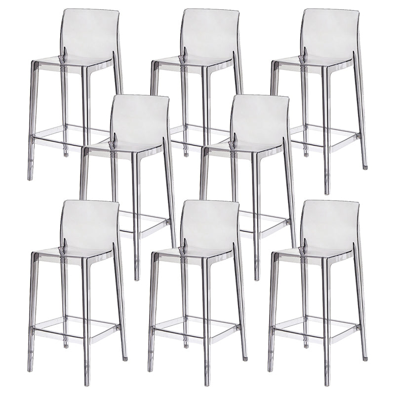Contemporary Acrylic Counter Chair Low Back Indoor Bar Stools