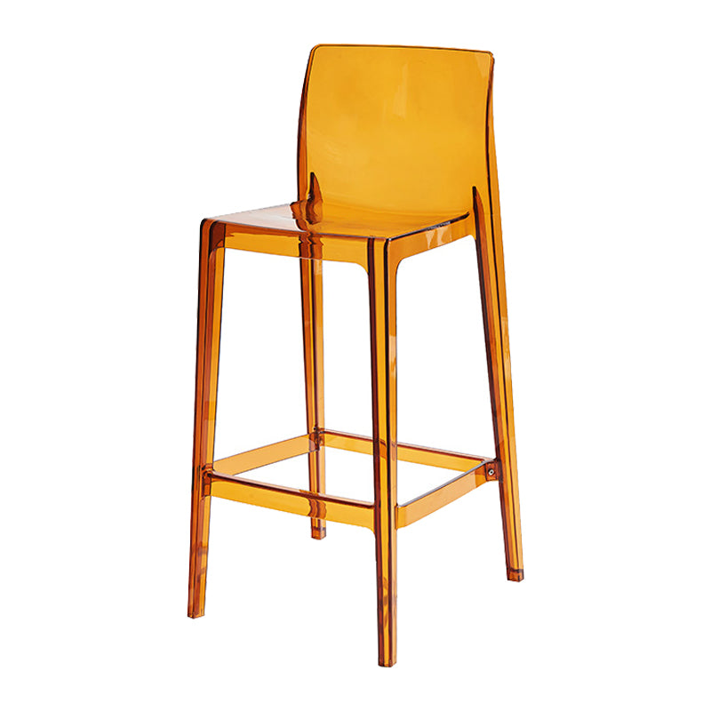 Contemporary Acrylic Counter Chair Low Back Indoor Bar Stools