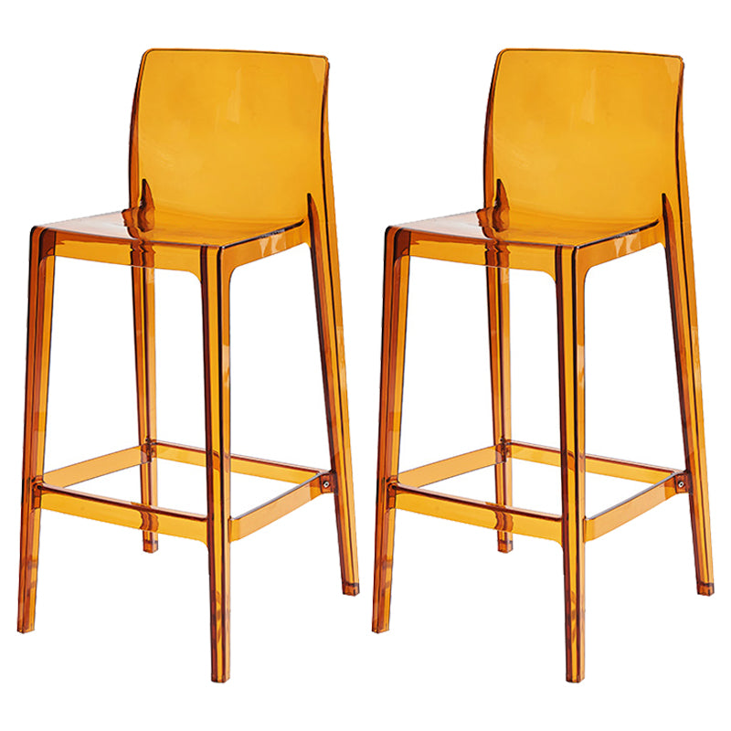Contemporary Acrylic Counter Chair Low Back Indoor Bar Stools