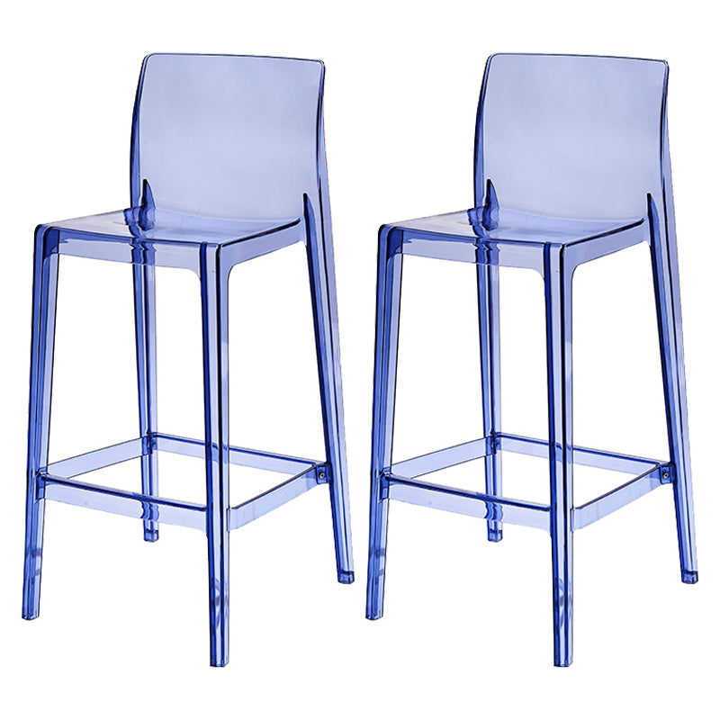 Contemporary Acrylic Counter Chair Low Back Indoor Bar Stools