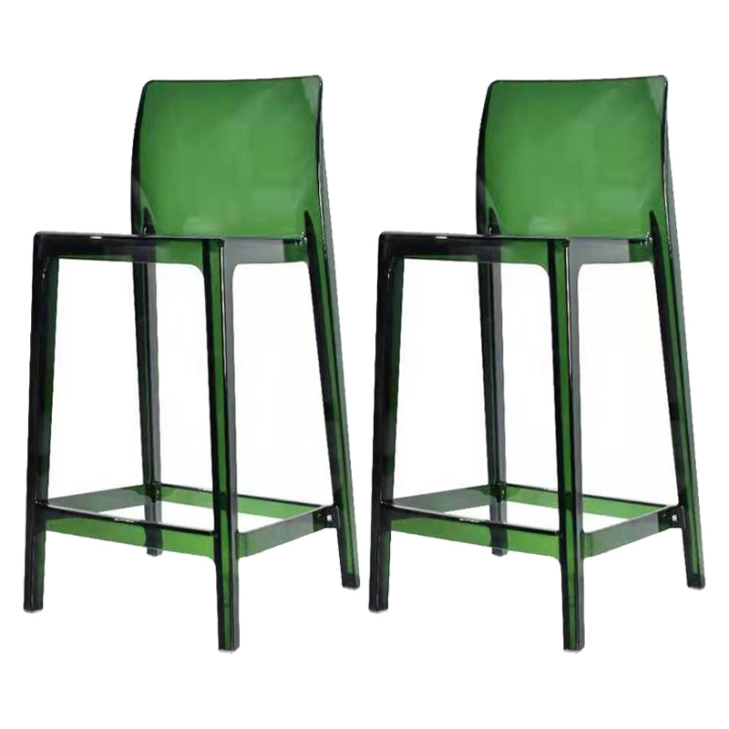 Contemporary Acrylic Counter Chair Low Back Indoor Bar Stools