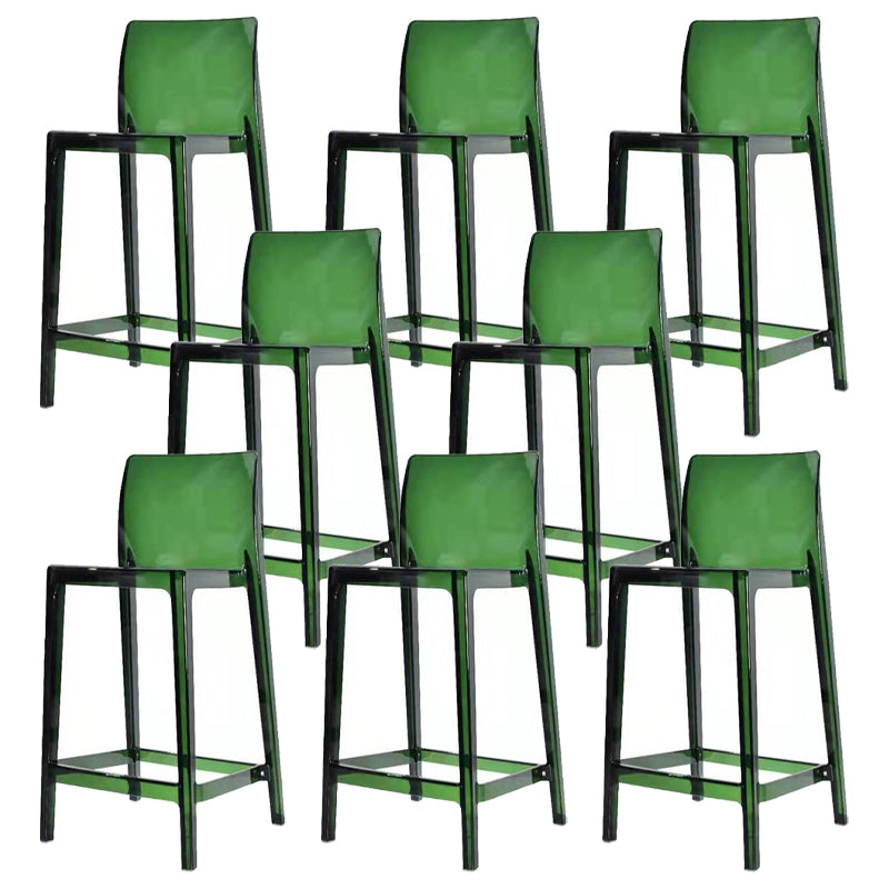 Contemporary Acrylic Counter Chair Low Back Indoor Bar Stools