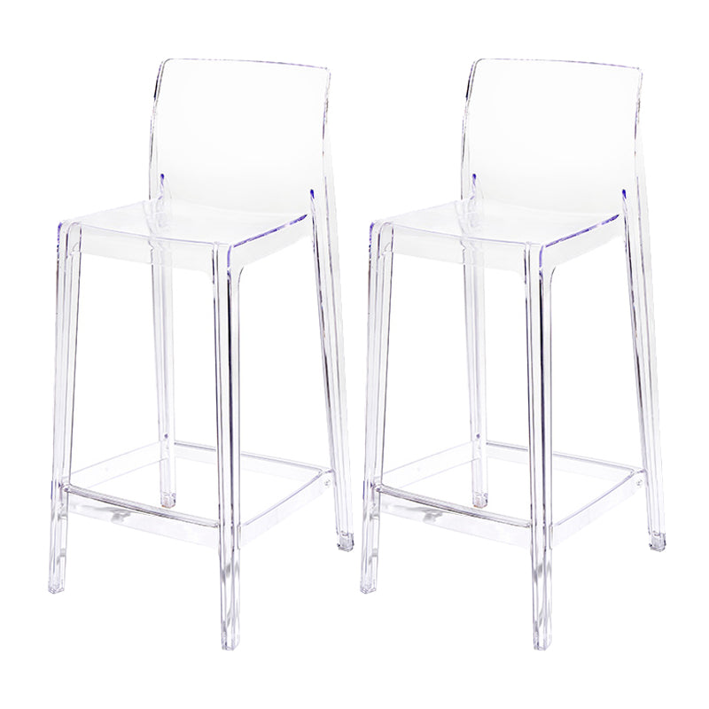 Contemporary Acrylic Counter Chair Low Back Indoor Bar Stools