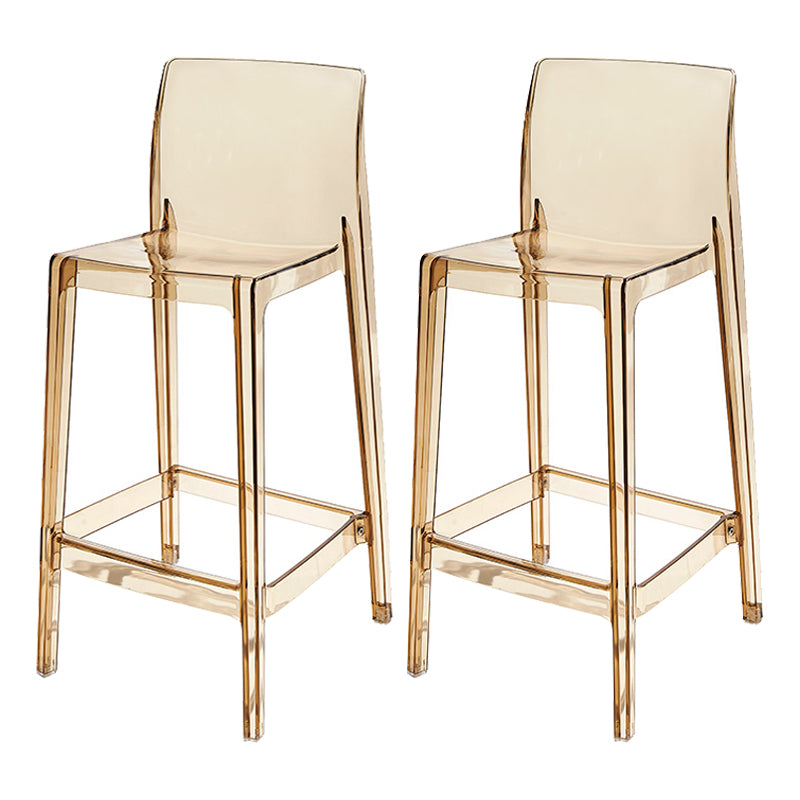 Contemporary Acrylic Counter Chair Low Back Indoor Bar Stools