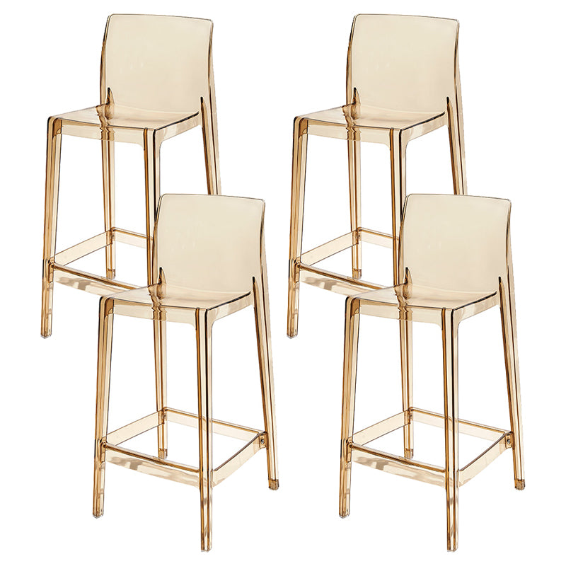 Contemporary Acrylic Counter Chair Low Back Indoor Bar Stools