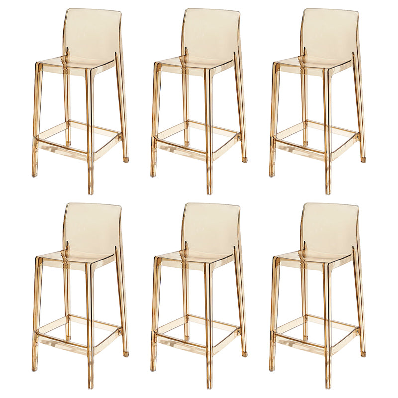 Contemporary Acrylic Counter Chair Low Back Indoor Bar Stools