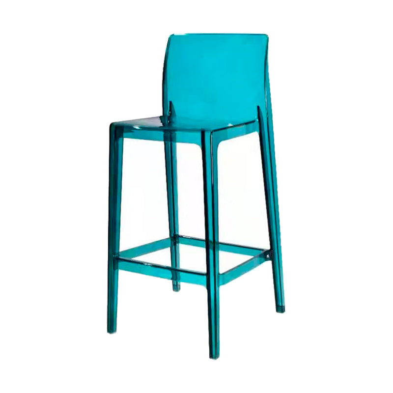 Contemporary Acrylic Counter Chair Low Back Indoor Bar Stools