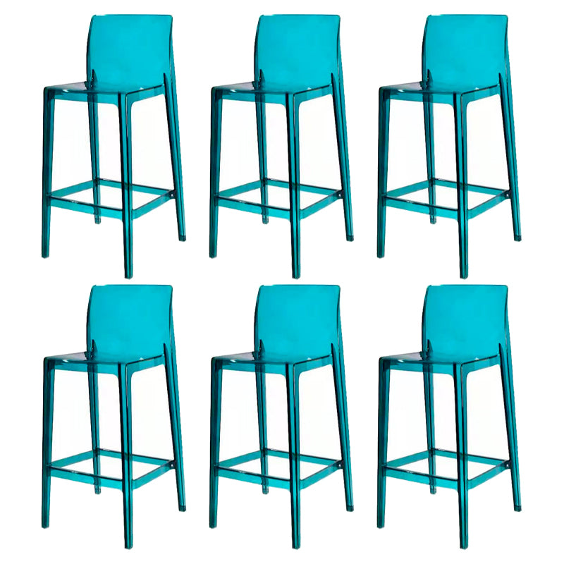 Contemporary Acrylic Counter Chair Low Back Indoor Bar Stools
