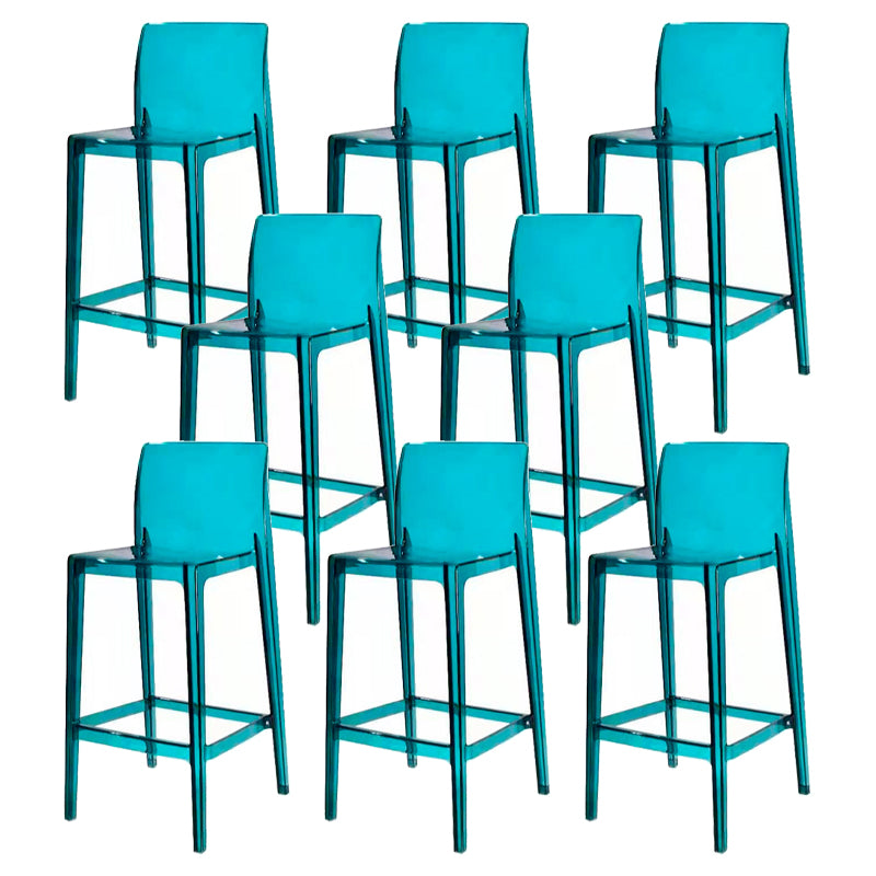 Contemporary Acrylic Counter Chair Low Back Indoor Bar Stools