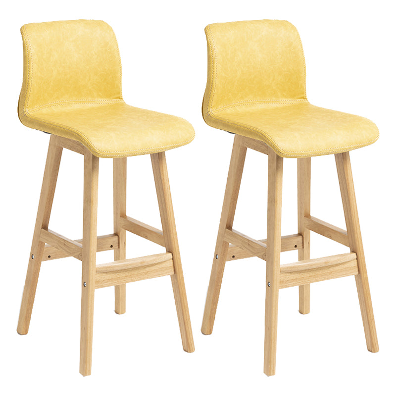 Scandinavian Solid Wood Bar Stool Backrest Counter Stool for Restaurant